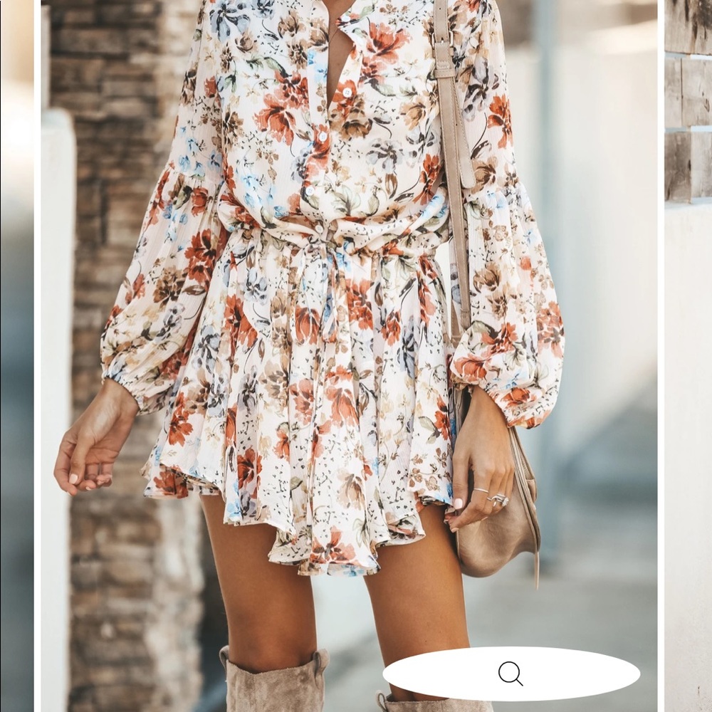 Vici floral tie waist floral dress